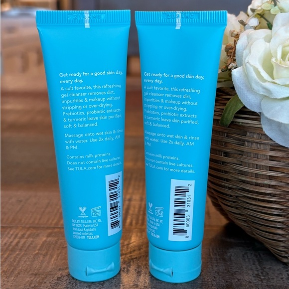 NEW Tula CULT CLASSIC Purifying FACE CLEANSER, Travel Size DUO! - Picture 2 of 3